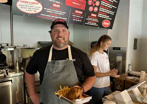 Jonesy's Fried Chicken restaurant storefront in Old Town Goleta